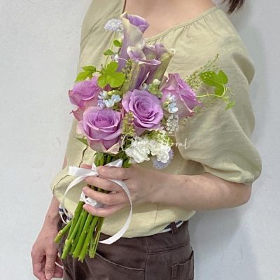 Purple Calla Lilies Bridal Bouquet (Pre-Order)