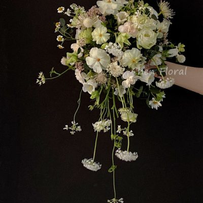 Cascade Style Mix Flowers Bridal Bouquet (Pre-Order)