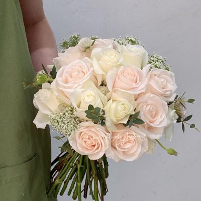 Ivory White Roses Bridal Bouquet (Pre-Order)