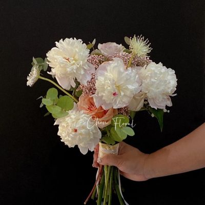 Seasonal White Peonies Bridal Bouquet (Pre-Order)