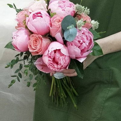 Seasonal Pink Peonies Bridal Bouquet (Pre-Order)