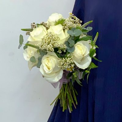 White Roses Bridal Bouquet (Pre-Order)