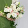 White Eustoma & Roses Bridal wedding bouquet, Kuching