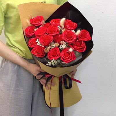 16's Red Soap Roses Bouquet (Ready Stock)