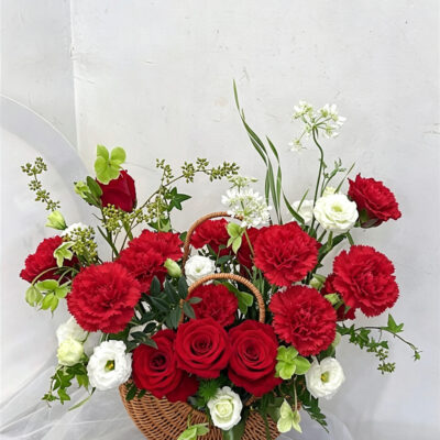 Red Bloom Basket
