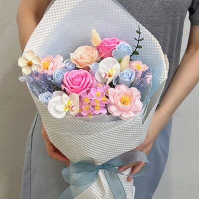 Cutie Pink Soap Flowers Bouquet (Ready Stock)